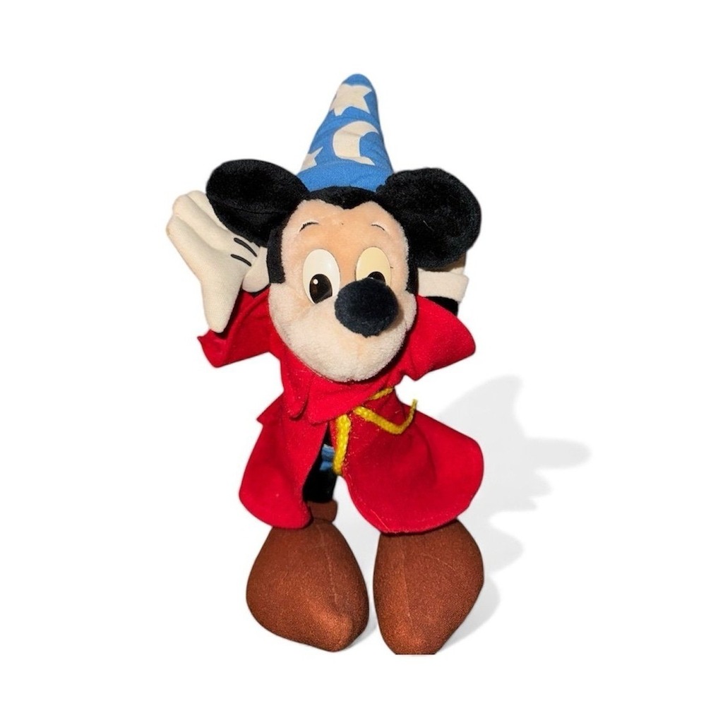 Vintage Mickey Mouse Fantasia Sorcerer Disneyland Walt Disney World 12" Plush
